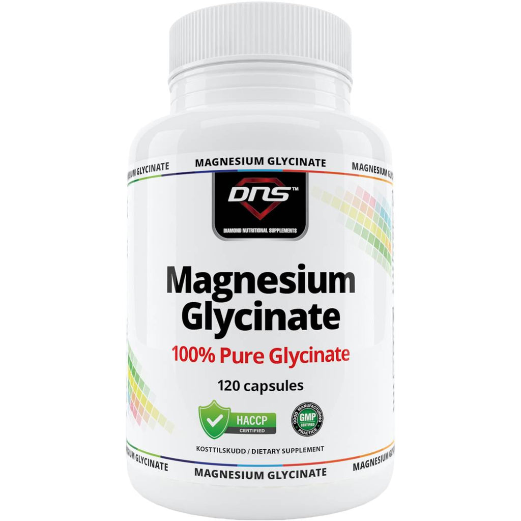 en hvit boks med magnesium glycinate fra DNS