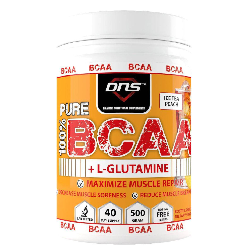 DNS BCAA + L-Glutamine Ice Tea Peach 500 gram-Highwhey.no