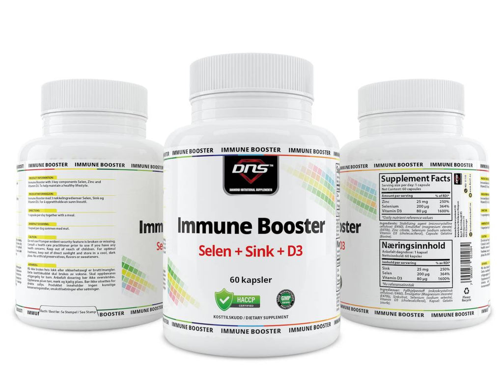 DNS Immune Booster (Selen + Sink + D3) 60 kapsler-Highwhey.no