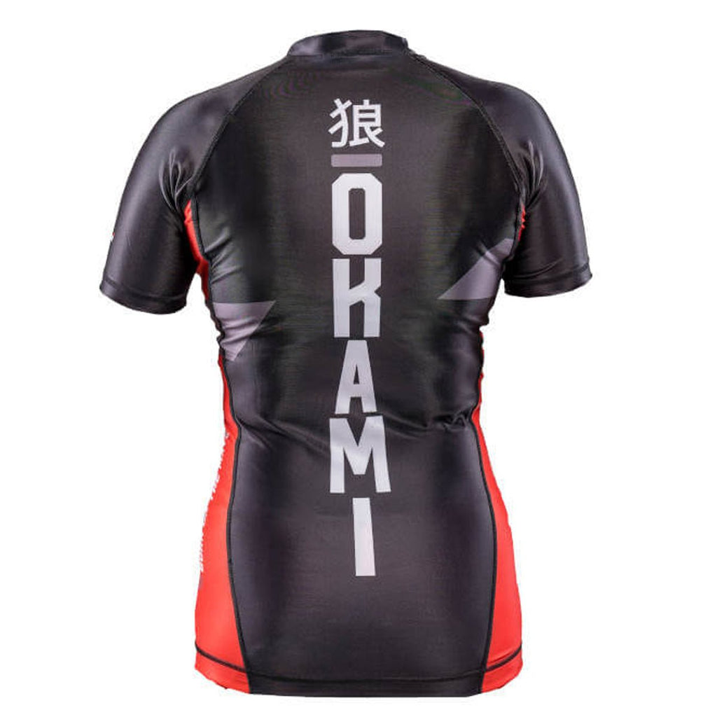 Okami Rashguard Dame Svart/Rød-Highwhey.no