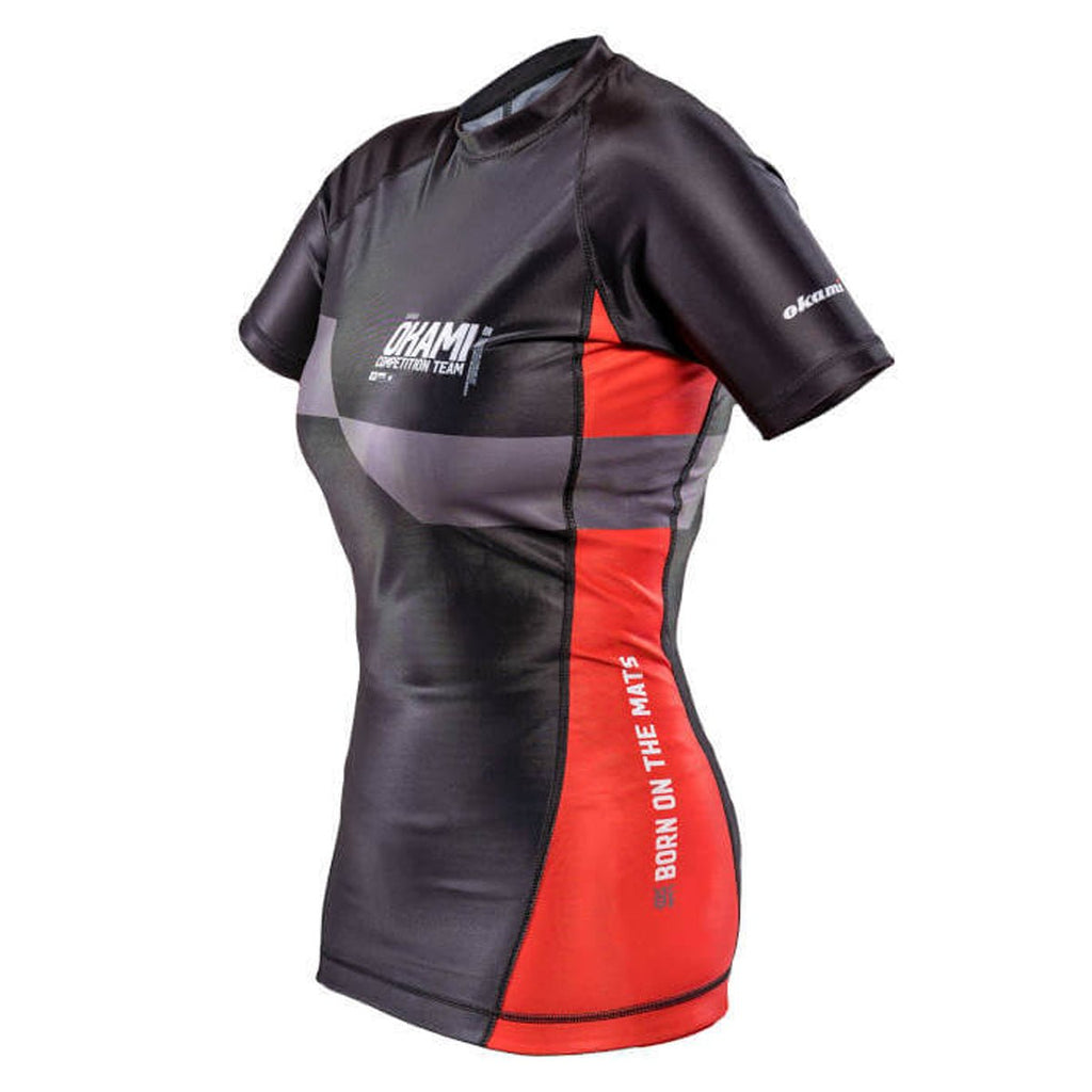 Okami Rashguard Dame Svart/Rød-Highwhey.no