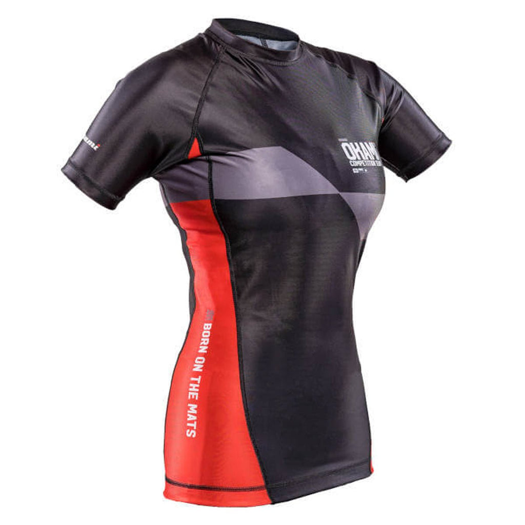 Okami Rashguard Dame Svart/Rød-Highwhey.no