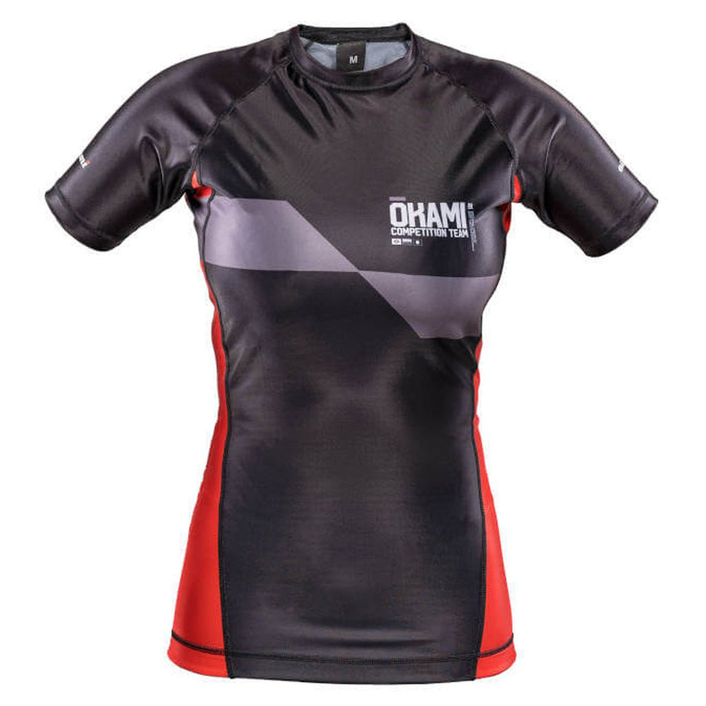 Okami Rashguard Dame Svart/Rød-Highwhey.no