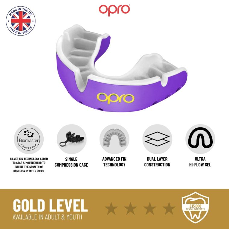 OPRO UFC Gold Level Tannbeskytter Svart/Gull-Highwhey.no
